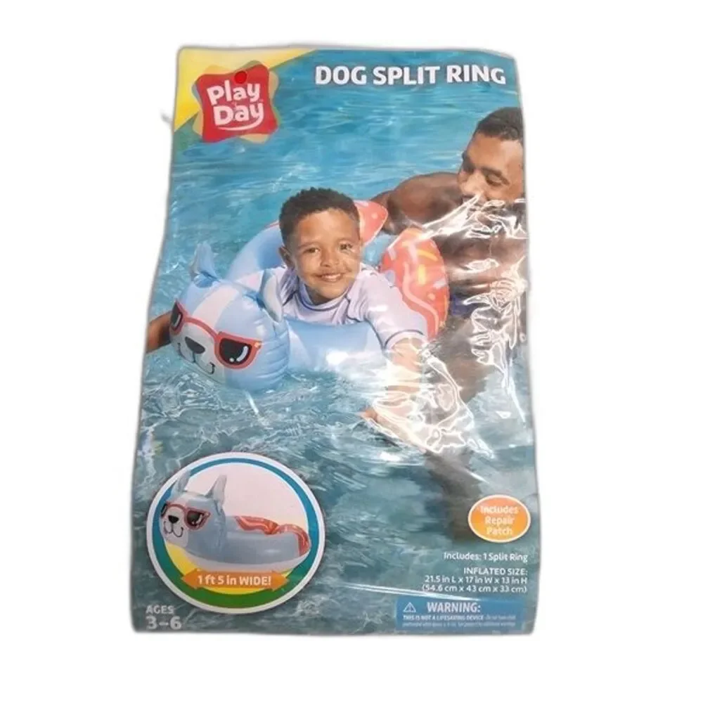 SwimSchool‎ NWOT Children's Learn to Swim Vest & Inflatable Dog Pool Ring Bundle
